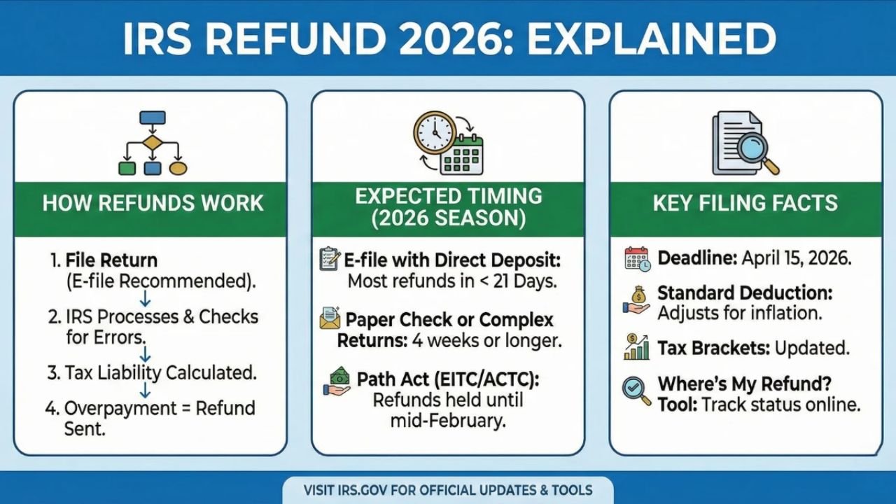 IRS Refund 2026 Explained: How Refunds Work, Expected Timing, and Key Filing Facts