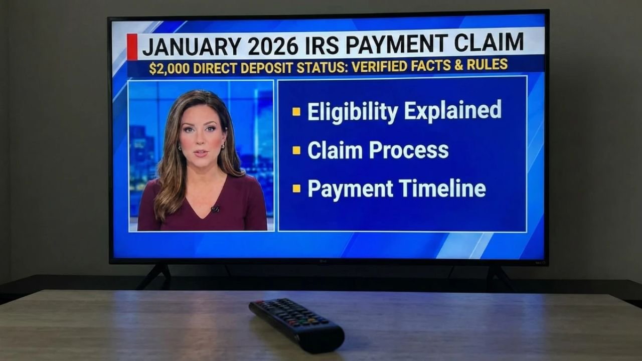 January 2026 IRS Payment Claim Explained: $2,000 Direct Deposit Status, Rules, and Verified Facts